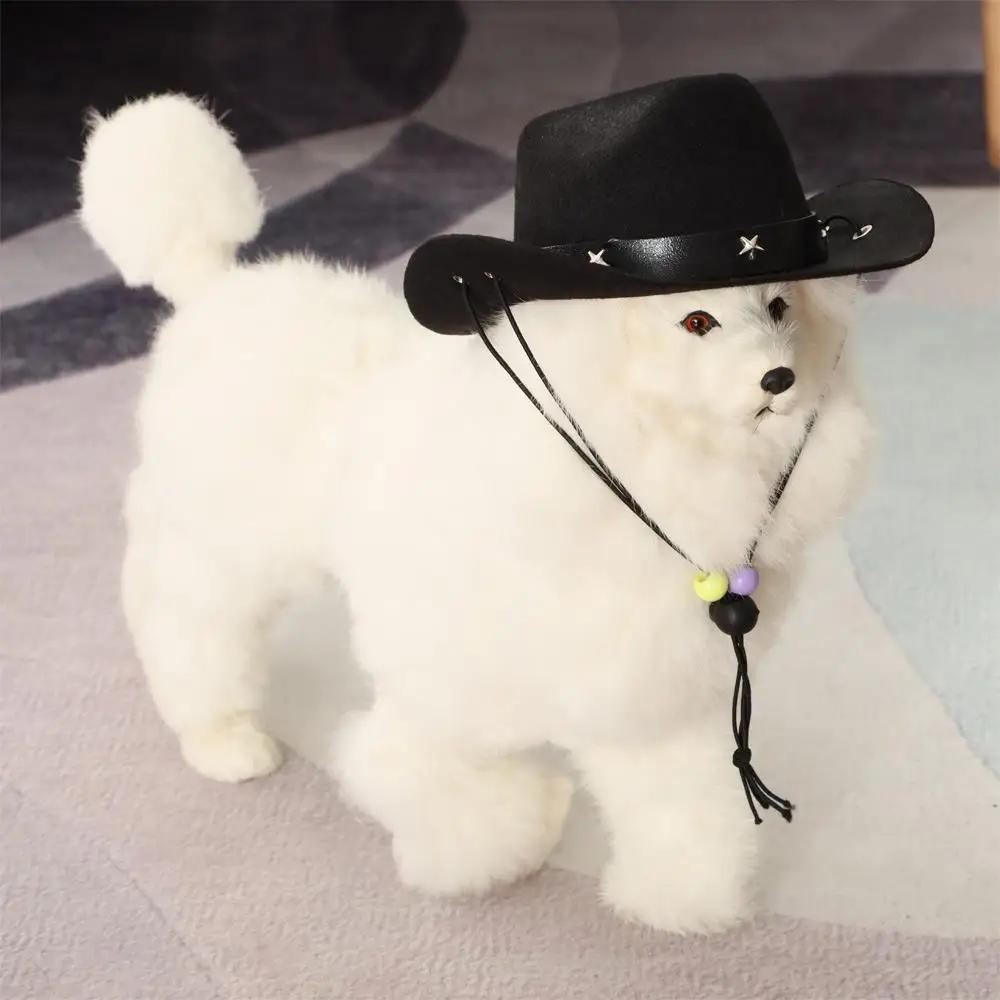 Outdoor Adjustable Pet Dog Hat Summer Pet Accessories Dogs Cat Caps Cowboy Hats
