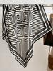 Luxury 70cm Small Cotton Hair Women Square Scarf  Print Neckerchief Ladies Neck Tie Hand Wrist Foulard Bandana Echarpe