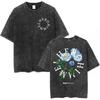 Hot Sale Anime Frieren Beyond Journey's End Vintage Washed T-shirt Men's Women Clothing Fashion Short Sleeve Trendy Streetwear for Daily Looks