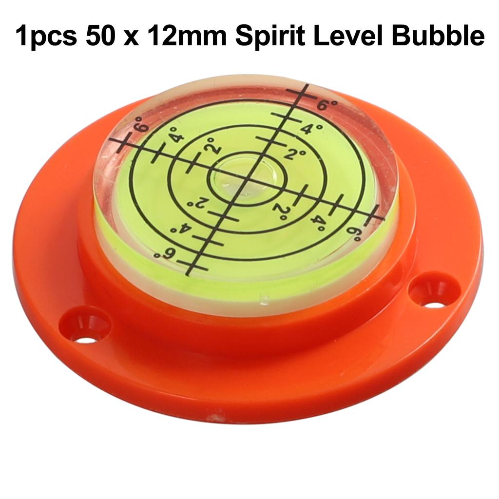 1 Pc 50 X 12mm Round Horizontal Bubble Level For Spirit Level Bubble Black Angle Clear Mini Round Leveller For Bullseye