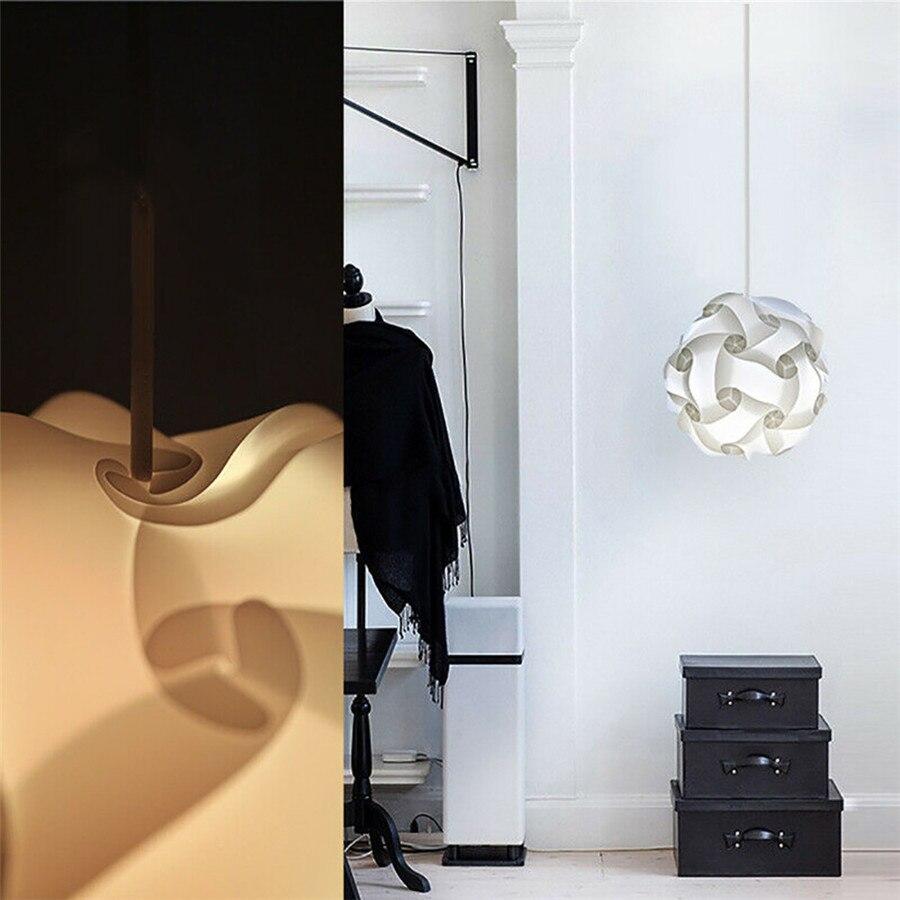 Modern Creative IQ DIY Puzzle Light Pendant Lamp Shade Decoration Chandelier Hanging Lighting Home Accessories