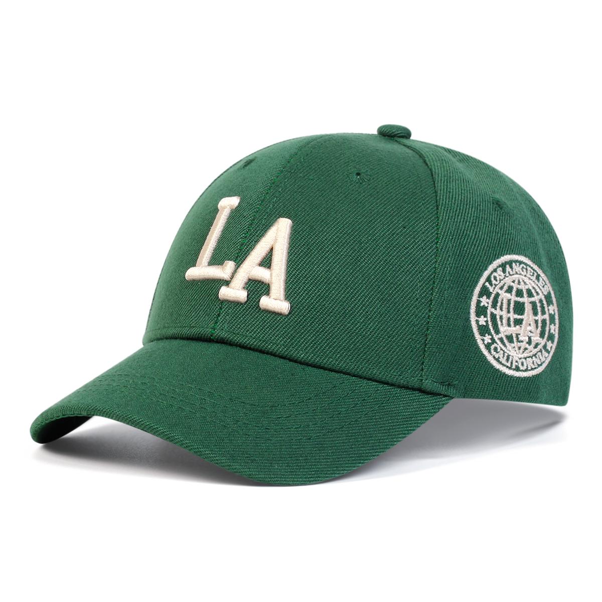 

Дитяча модна вишивка літерами Бейсбольний капелюх Повсякденний баскетбольний капелюх Кепки від сонця для хлопчиків і дівчаток Бавовняні регульовані кепки для гольфу зелений