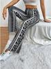 2024 Bohemian High-Elastic Micro Flare Sexy Casual Pants with European and American Prints