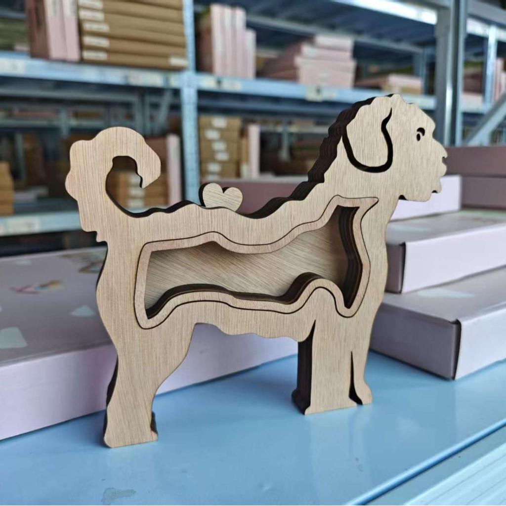 Solid Wood Handwritten Name Dog Hair Memorial Box My Pet's Fur Container Storage Box Pet Ashes Box Pet Memories Collecting Box