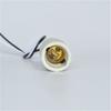2/5/10/20pcs Pack E14 E27 Ceramic Screw Light Socket,E12 E26 Porcelain Lamp Bulb Holder with Wire for Incandescent Halogen Bulb