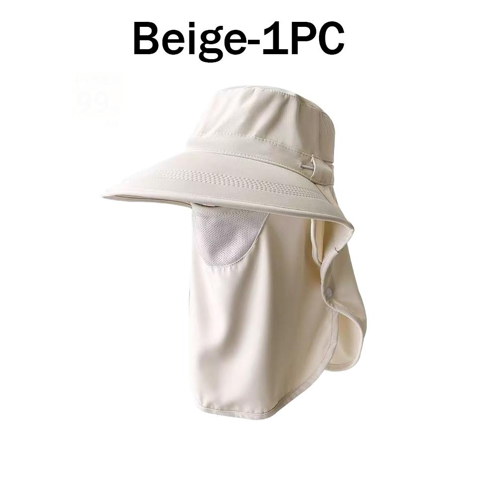 Full Coverage Sun Hat with Face Mask and Neck Protection Outdoor Hunting Fishing Cap for Men Women Hiking Camping