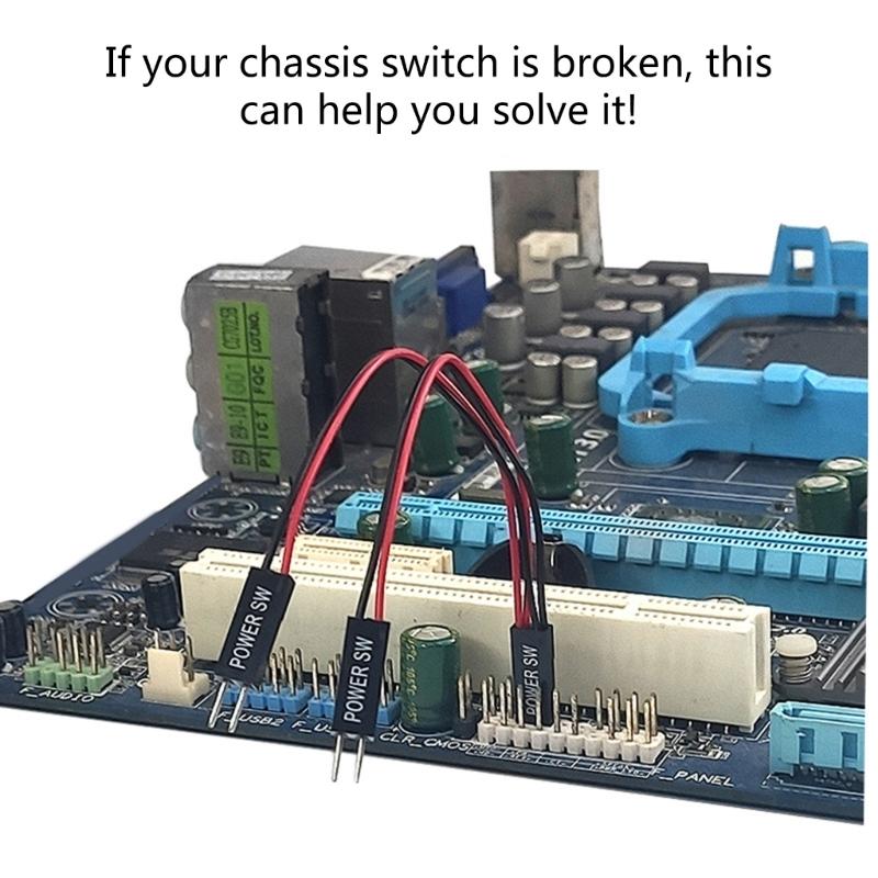 PC Power Button Desktop PC Computer Case Power Switches Push Computer Host Button Supply Supplies with Extension Cable