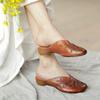 Women Soft-sole Embroidered Half Slippers Luxury Slippers Women Flats Casual Sandals Designer Summer New Flip Flops Dress Slides