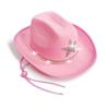Kid'S Western Hat Festive Rhinestone Pentagram Cowboy Hat Children'S Cowboy Hat For Dress-Up Party Festival Western Themed