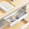 Białe Pudełko do Przechowywania pod Biurkiem Samoprzylepne Pudełko do Przechowywania Ukryty Organizer do Przechowywania Organizer Szuflada Ukryty Design