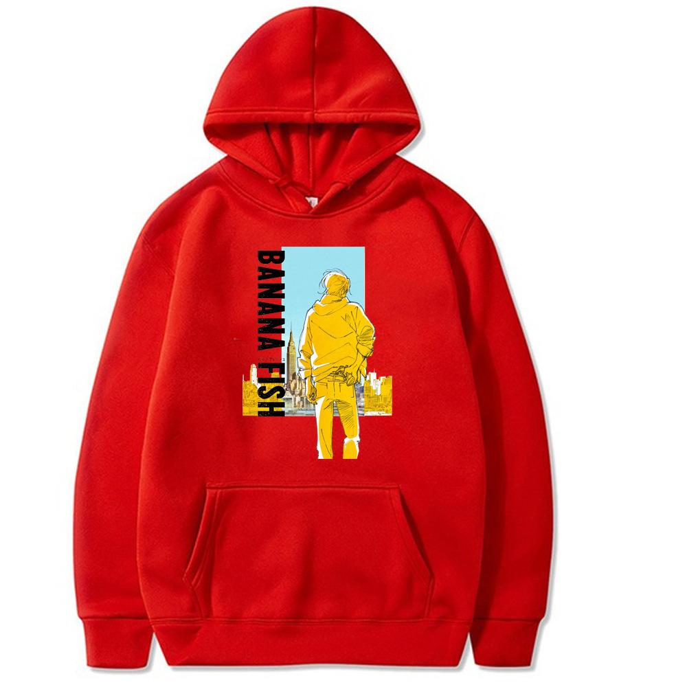 Banana Fish Autunm Winter Printed Men Hoodie Brand Hoody Y2K Clothes Vintage Fashion Casual Unisex Long Sleeve Pullovers
