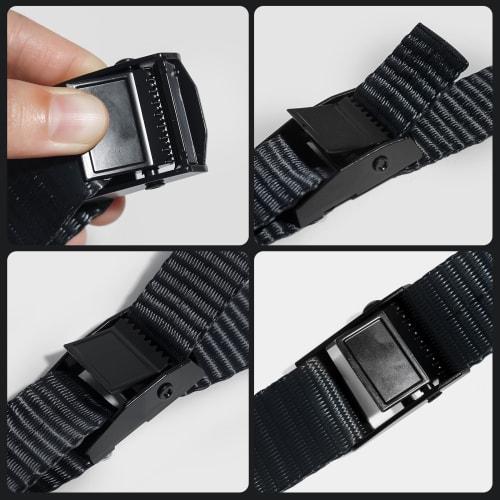 Sondsilen 2m Cargo Tie-Down Straps, 25mm Wide, Set of 4, for Binding, Transporting, Packaging, and Earthquake Preparedness