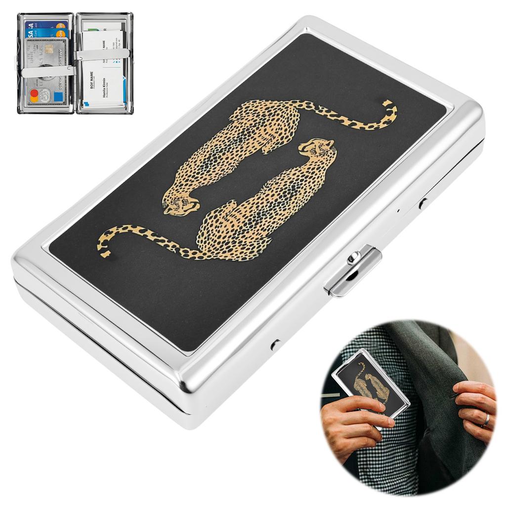 Metal Card Holder for Men Stainless Steel Ultra-thin Vintage Cash Bank Card Case Storage Mini Anti-theft Wallet