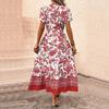 Summer New Floral Vacation Skirt Women's Bohemian Positioning Print Dress
