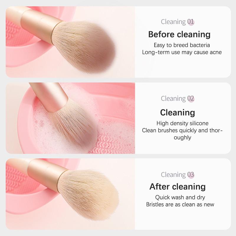Katlanabilir Silikon Kase Yüz Maskesi Fırçası Makyaj Fırçası Temizleme Kasesi Güzellik Yumurtası Sünger Puf Yıkama Aleti Fırça Kurutma