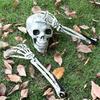 Halloween Light Up Skeleton Set,1 Skull And 2 Arms,Realistic Halloween Decorations,  for Halloween Party Cosplay,Halloween Gift