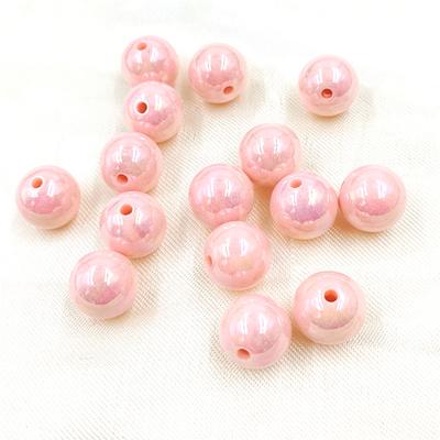 14mm Round Jewelry Making Loose Beads 10pcs Handmade Materials Acrylic Fashion AB Magic Color Accessories DIY Bracelet Earring