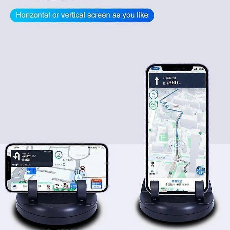360 Derece Dönebilen Araba Cep Telefonu Tutucu Masa Gösterge Paneli Yapışkan Telefon Montaj Braketi Kaymaz Navigasyon GPS Desteği Plaka ile Arabada