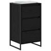 Sideboard in Black Oak Look 42 x 36 x 75.5 cm Engineered Wood