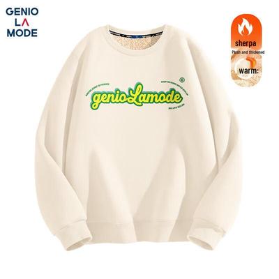 GENIOLAMODE Herren Schweres Fleecegefüttertes Sweatshirt