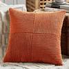 2pcs Bohemian Style Corduroy Striped Pillowcases 18x18 Inch Stripes for Sofa, Bedroom, Living Room - Fall Home Decor, Decorative Pillowcases