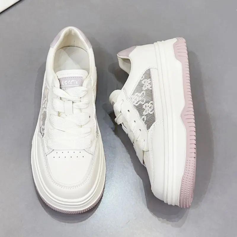 Mesh Breathable Lace Up Women's Shoes Offers 2025 New Light Vulcanized Shoe On Sale Daily Routine Aesthetic 39 Ladies Footwear