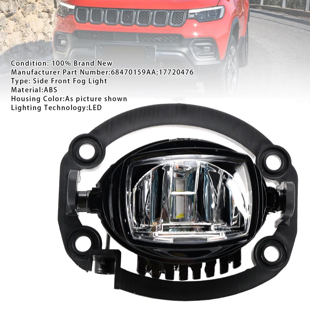 1 Pcs LED Front Driving Fog Light For Jeep Compass 2021-2025 68470159AA