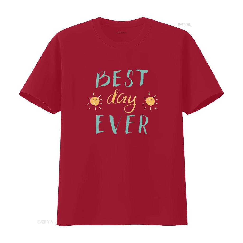 BEST DAY EVER Vintage T Shirt White 2X Large vintage Washed homme Stretched streetwear Breathable graphic Slightly Comfortable