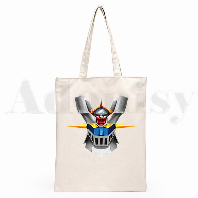 Mazinger Z Japan Anime Old Classic Manga Robot Grafic Cartoon Print Genți de cumpărături Fete Fashion Casual Pacakge Hand Bag