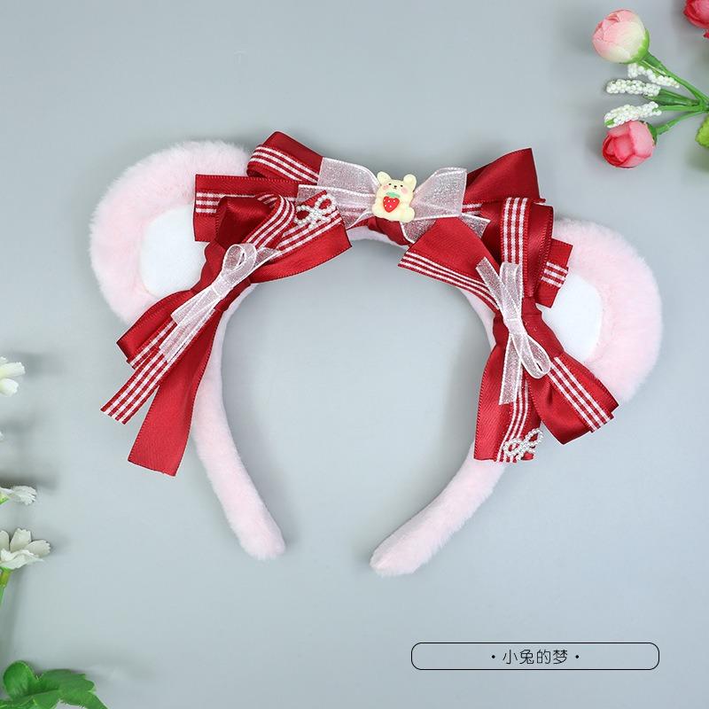 Ein handgemachtes japanisches niedliches Plüschbärenohr Olita Kopfschmuck Cosplay-Accessoires Tierohr Stirnband