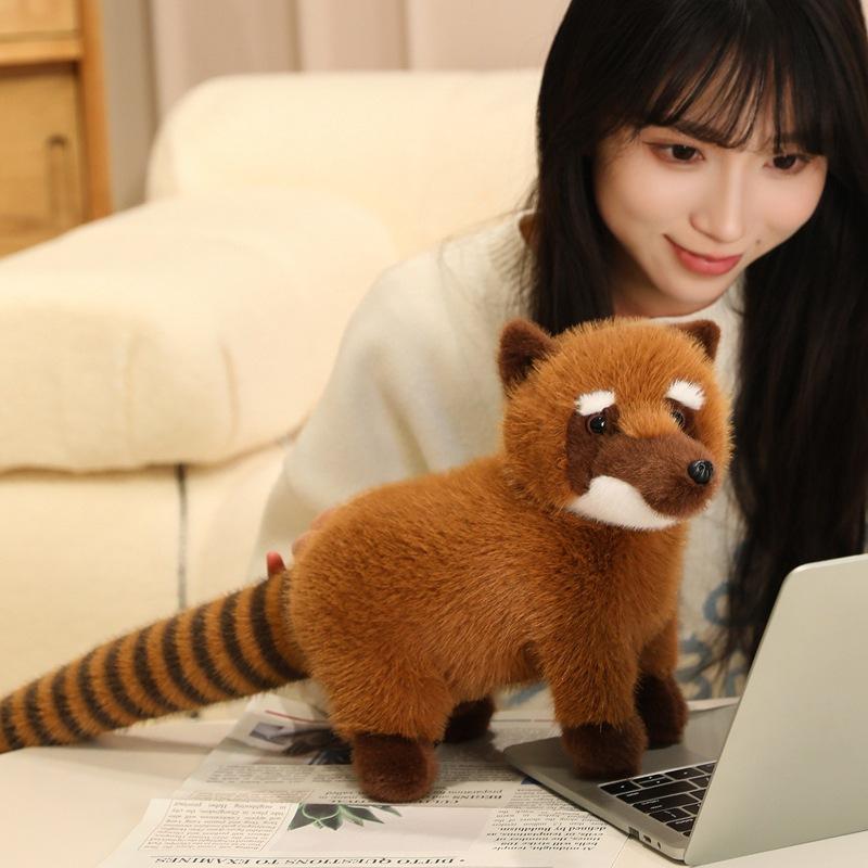 Anti-real Raccoon Plush Dolls South American Raccoon Dolls Zoo Raccoon Children's Gift Toys