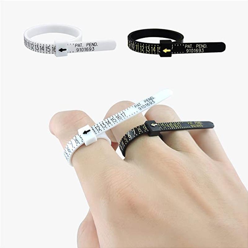 Ring Sizer: Soft Finger Measuring Ruler with Magnifying Glass and US Size Scale