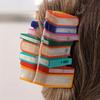 Kreative Regenbogenbücher Haarklammer Lustige Buch Krabbenhaarspange Lehrergeschenk Haiklammer Haarschmuck für Frau