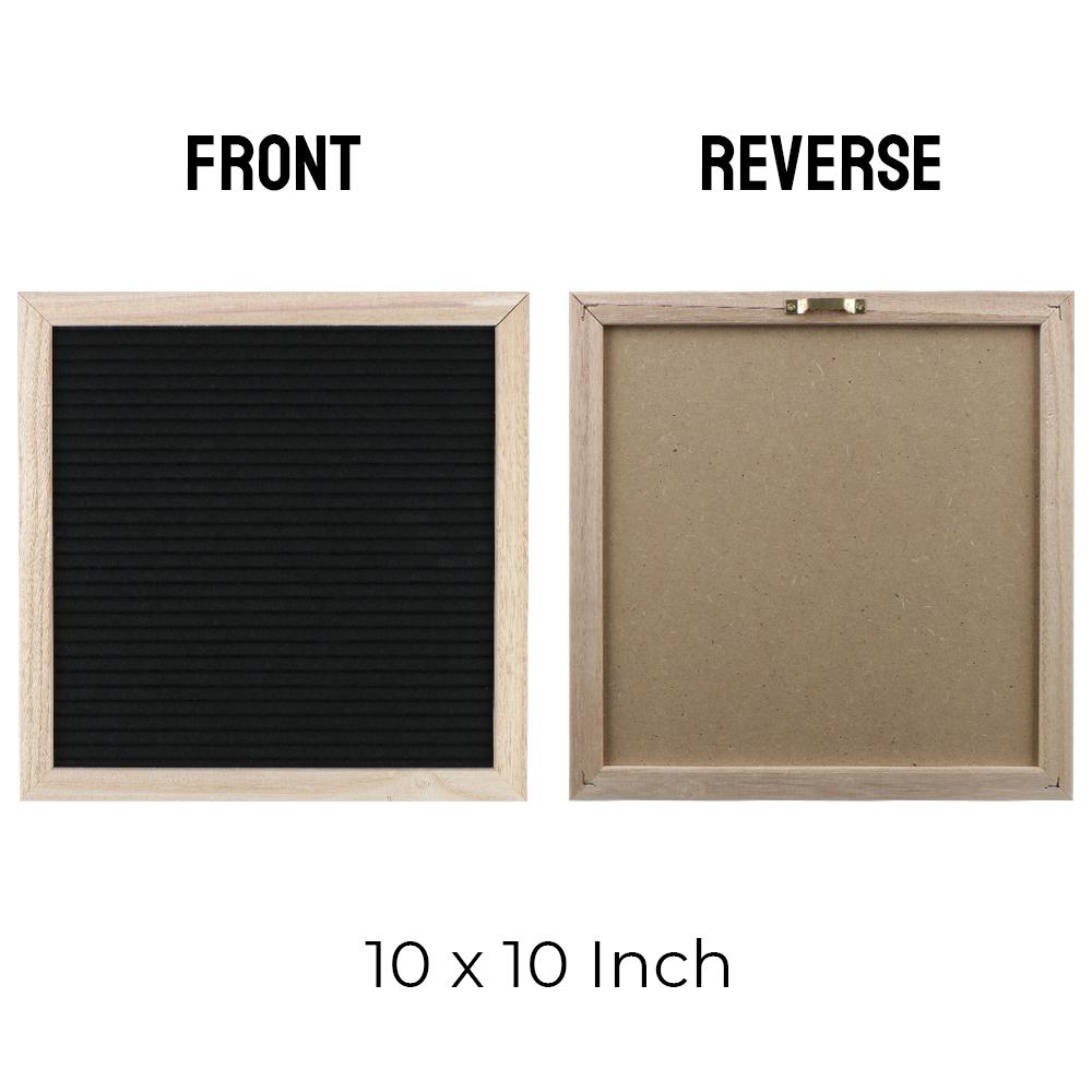 Convey Information Oak Wood Message Boards 10x10 Inch Letterboard 460 Letters Corkboard Felt Letter Board Home Decor