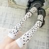 Women's Spring & Summer Polka Dot Mid-Calf Socks - Thin, Versatile Ruffle Skirt Stockings in Hepburn Style