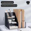 Wrought Iron Metal File & Pen Holder: Office File Rack & Bookshelf Organizer
