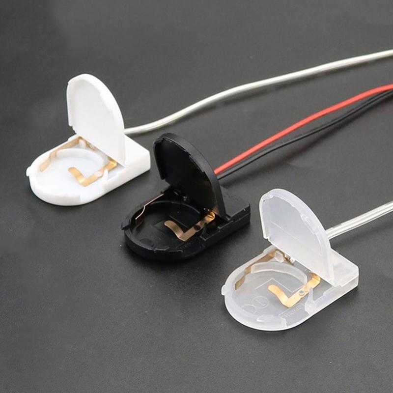 5Pcs CR2032 Button Coin Cell Battery Holders With ON-OFF Switch Leads Wire 3V Battery Box Single Slot Battery Case Cover