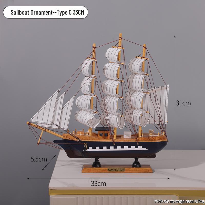 Segelboot Ornament - Modell für ruhige Fahrt zur Dekoration von Zuhause oder Büro