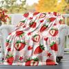 Strawberry Heart Outdoor Flannel Blankets, Outdoor Travel, Home Blankets, Fan Gifts,Suitable for All Seasons, Christmas Gifts. R1127096