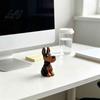 Modern Desk Ornament Doberman Wooden Ornament Hand Carved Creative Sculpture Cute Artistic Shelf Accent Dog Figurine for Home And Entryway Handmade