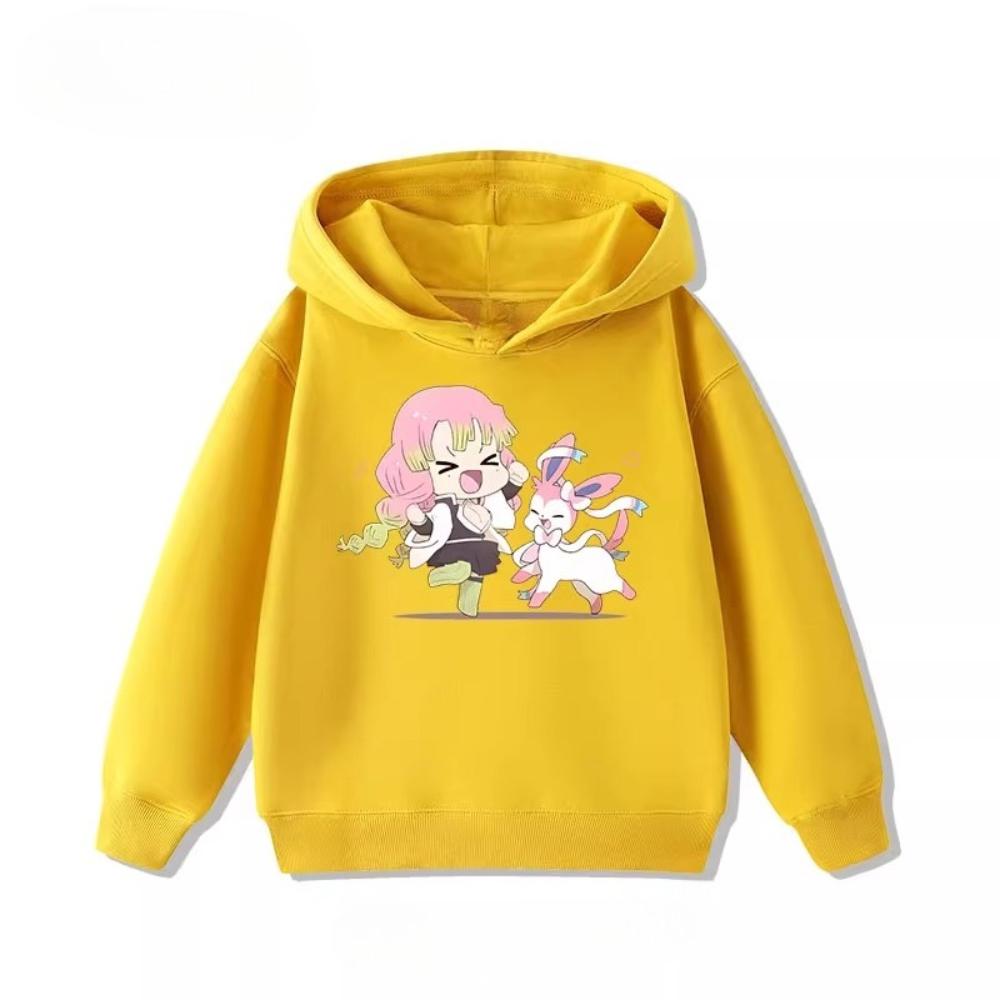 

Убийца демонов: Детские толстовки Kimetsu No Yaiba Милые и теплые худи для мальчиков и девочек на осень и зиму 100