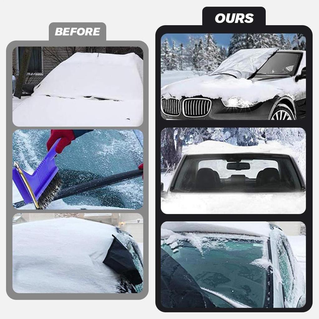 Windshield Snow Cover Waterproof Heavy Duty All-Weather Oxford Fabric Windshield Cover Window Blanket for Car Trucks Pickup