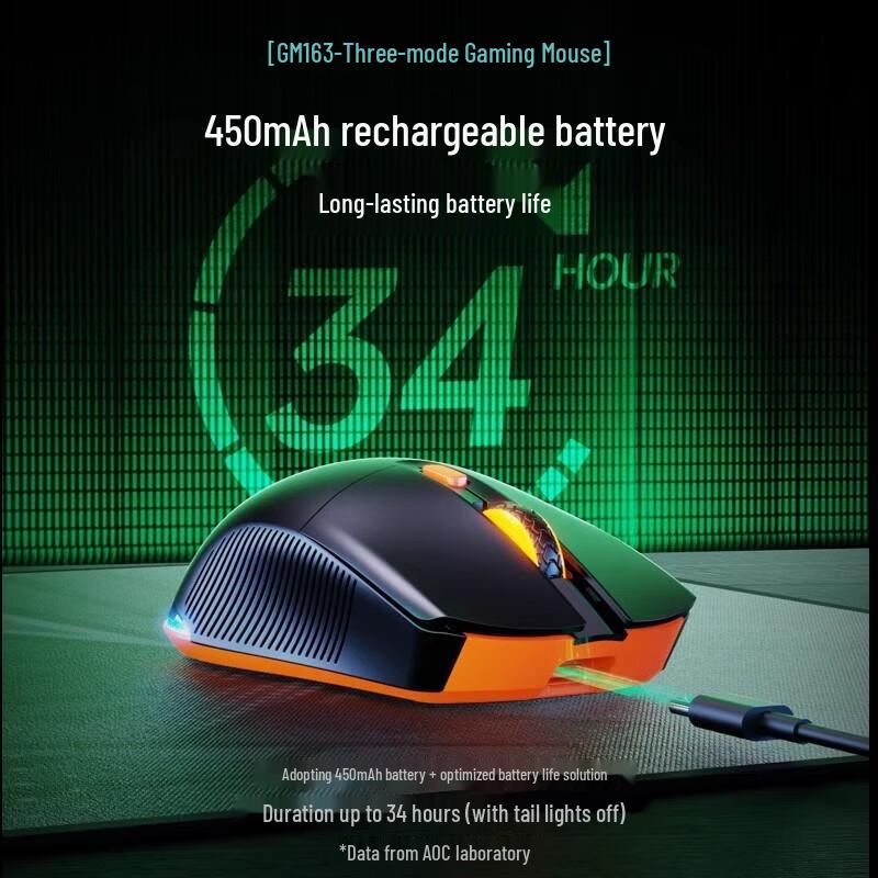 AOC GM163 Tri-Mode RGB Gaming Mouse