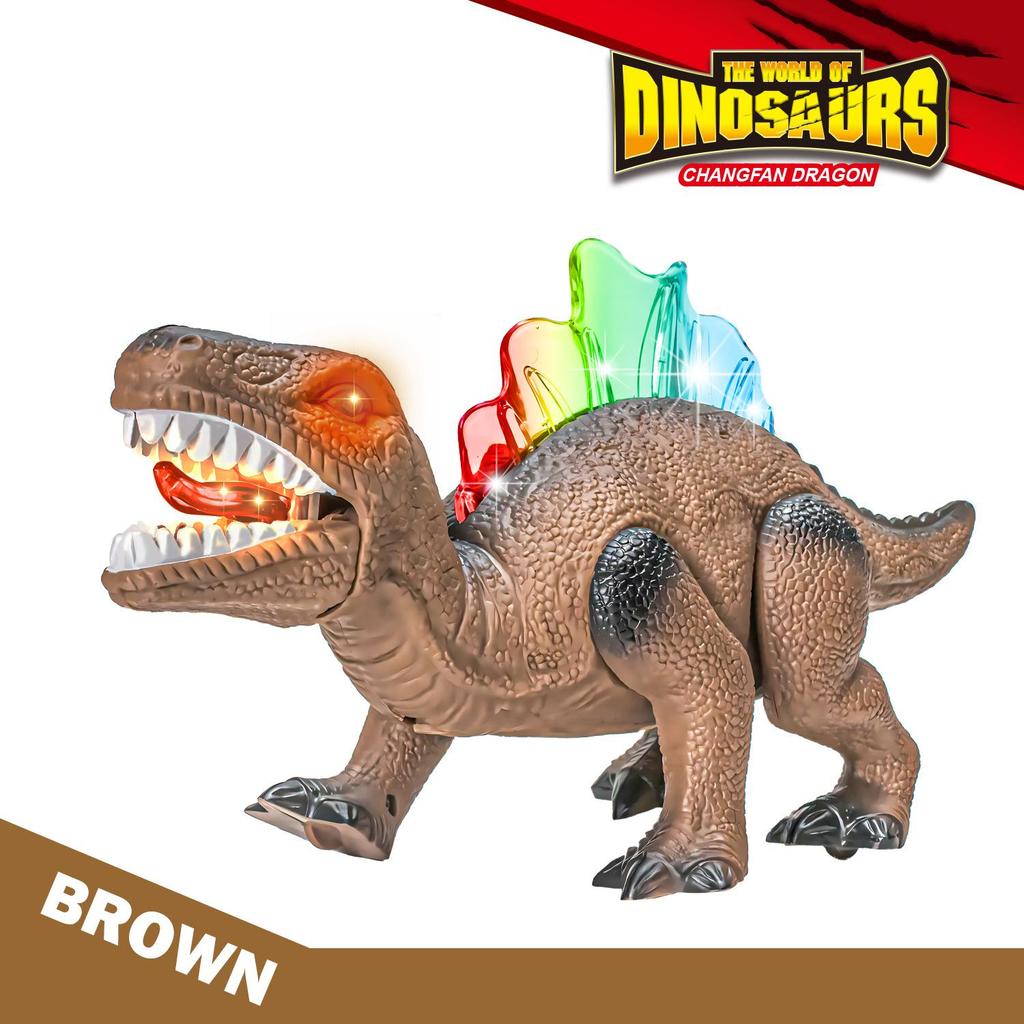 Electric Dinosaur Toy, Realistic Roaring Dinosaur with Walking Motion and LED Lights, Educational and Fun Toy for Kids