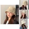 Cotton Pleated Bucket Hat For Fall Winter Fashion Women
