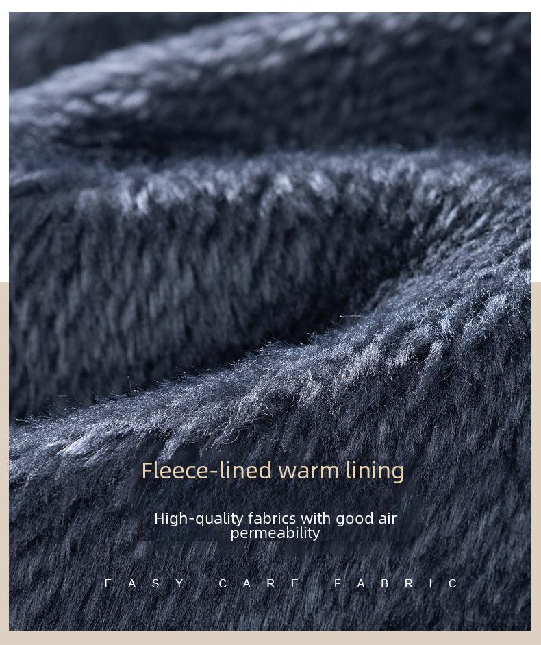 Warmer karierter Baumwollmantel für Herren mit Stehkragen – lässige, winddichte und modische Samtjacke