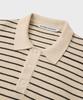 Beulaendideu Hard Twist Holiday Polo Knit [Ivory Stripe]