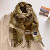 Autumn and winter new versatile scarf women's thickened woven thick beard fringed warm scarf imitation cashmere shawl