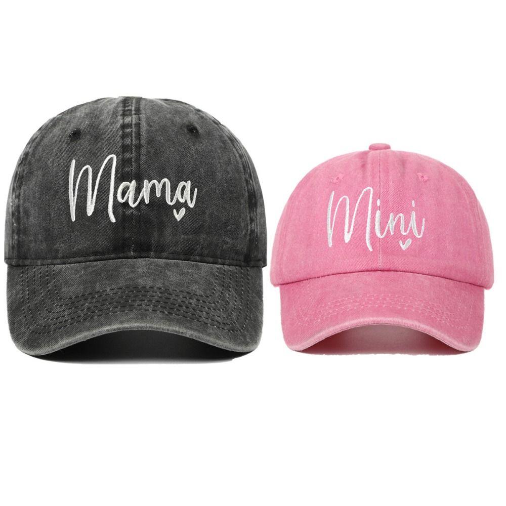 Washed Cotton Parent-child Baseball Hats Vintage Family Baseball Cap Outdoor Sunscreen Hats Gifts