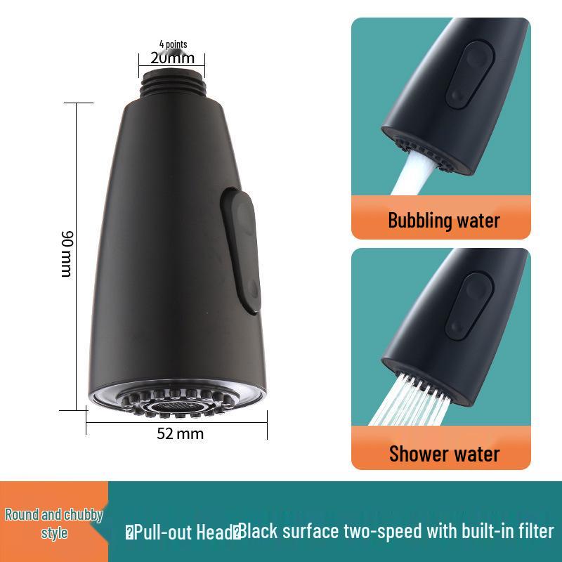 

Pull-Out Kitchen Faucet Accessory: Anti-Splash Retractable Aerator Replacement Head